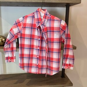 Janie and Jack Red and Blue Plaid Button Down Shirt